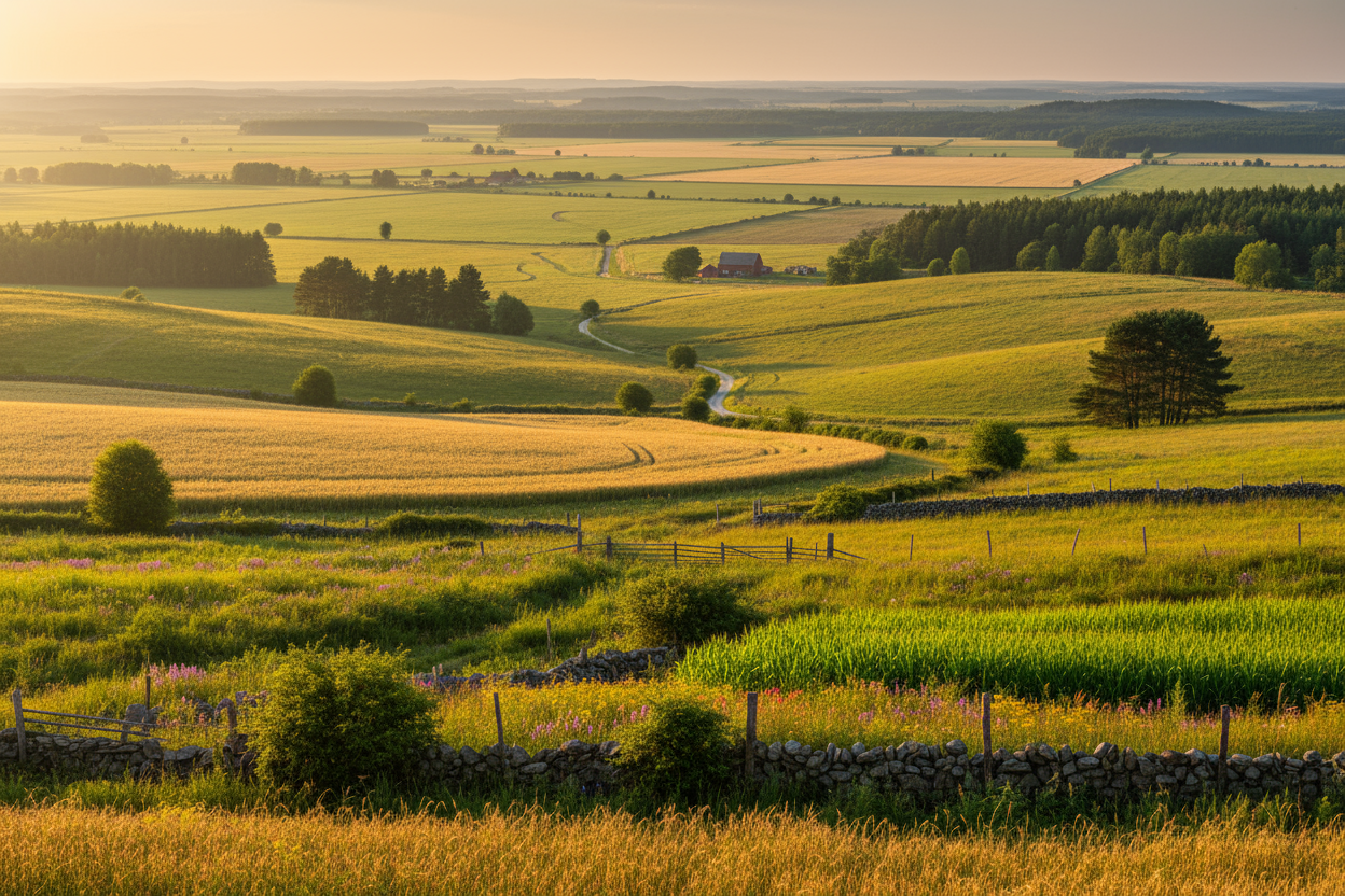 Fertile countryside landscape